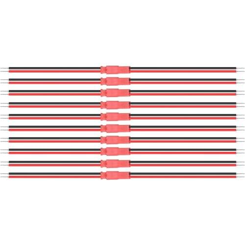 20pcs JST 2Pin Male Female Connector Plug Cable Electrical Wire For Battery LED Lights JST Connectors 100mm Length