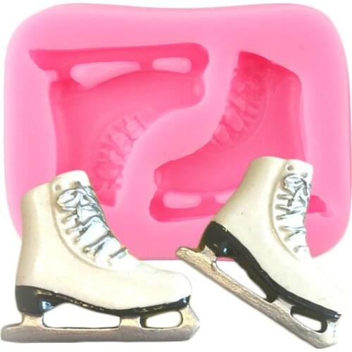 3D Shoes Silicone Mold Skates Cupcake Topper Fondant Cake Decorating Tools Candy Chocolate Mould Jewelry Resin Clay Moulds