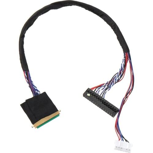 50cm length IPEX 20453 40P single 8 bit 1ch 8bit 0.5mm pin pitch LVDS screen cable 20455 For Notebook LED LCD screen cable