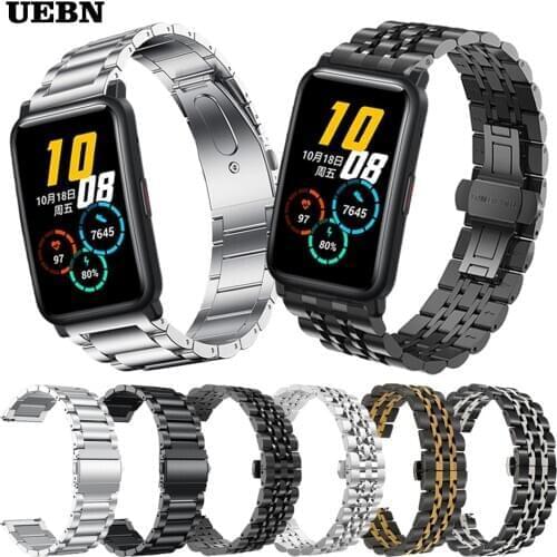 UEBN Classic Metal stainless steel Wrist Band For Huawei Honor Watch ES Smartwatch Strap for Honor ES Bracelet Watchbands