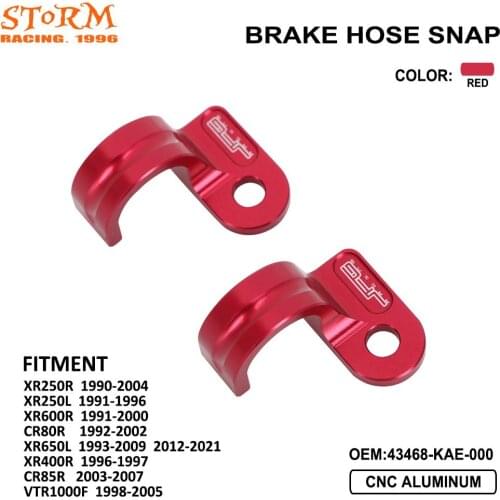 CNC Motorcycle Brake Hose Snap For Honda XR250R XR250L XR600R CR80R XR650L XR400R CR85R VTR1000F XR 250R 250L 600R 650L CR VTR