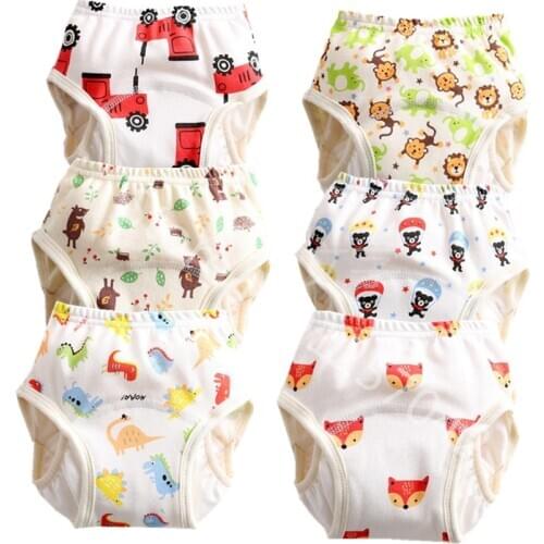 Cotton Baby Nappies Diapers Reusable Training Pants Panties Breathable Children Cloth Diaper Waterproof Washable