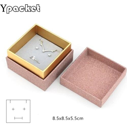 Double-Capped Polished Bright Jewelry Carton Gift Boxes Square Jewelry Organizer Box Engagement Ring For Earrings Necklace 20pc