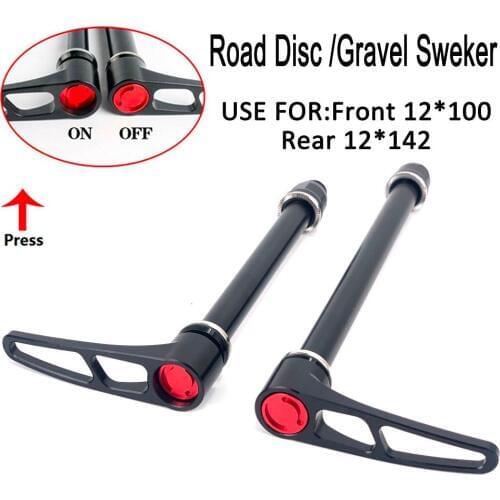 Elite Road Disc Brake Skewer Quick Release Titanium Axle QR13 149g Front 12*100mm Rear 12*142mm For Road Disc Gravel Bicycle