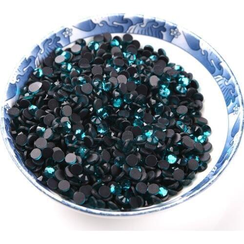 288pcs-1440pcs Multi Sizes SS6 etc DMC Hotfix Rhinestones BLUE ZIRCON Iron On Rhinestone for Garment Bags Shoes Accessories