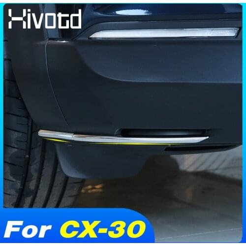Hivotd Front and Rear Corner Bumper Strips Exterior Protection Trim Accessories Car Styling Parts For Mazda CX-30 CX30 2020 2021