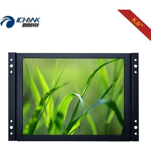 K080TN-ABHV/8"inch 1024x768 Small Size AV BNC VGA HDMI Embedded Open Frame Wall-hanging Industrial PC Monitor LCD Screen Display
