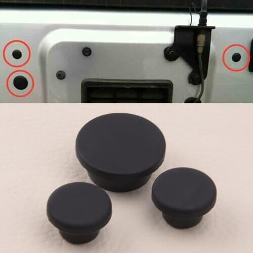 3Pcs Car Tailgate Plug Set Spare Tire Carrier Fit For Jeep Wrangler JK 2007 2008 2009 2010 2011 2012 2013 2014 2015 2016 2017