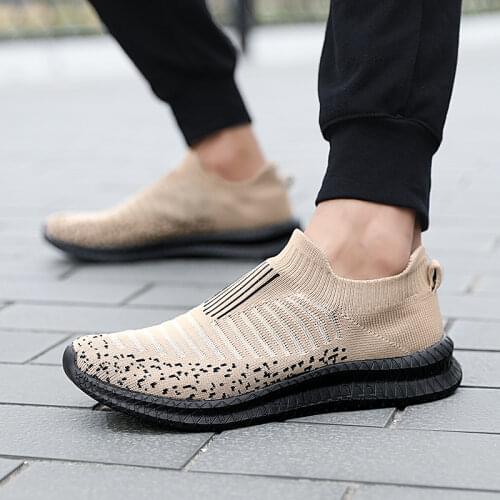 PUPUDA 2020 summer sneakers men Socks shoes Fashion stripes big sizse12 lightweight comfy sport shoes men casual shoes