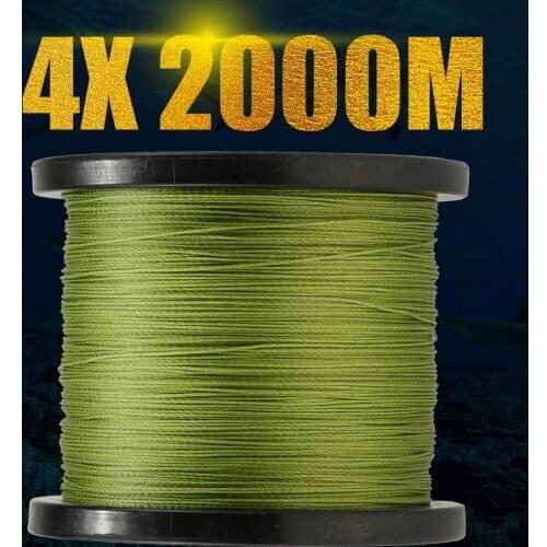 2000m long line fishing 4x Strands Braid Line 6-100LB PE Multifilament Saltwater Fishing supe line for fishing tools rope wires