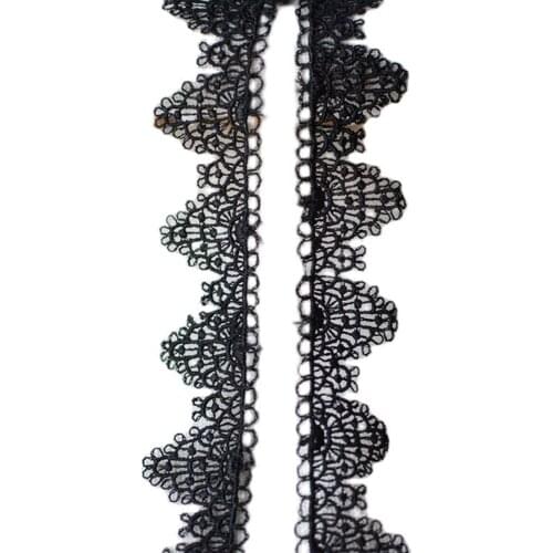 Best Selling 2019 Latest Lace Ribbon Trim Guipure Black White Lace Fabric Applique Wedding Dress Sewing Accessories dentelle L45