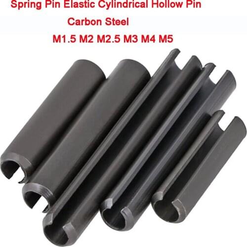 Metric GB879 Carbon Steel Spring Pin Elastic Cylindrical Hollow Pin Cotter Pin Positioning Pins M1.5 M2 M2.5 M3 M4 M5
