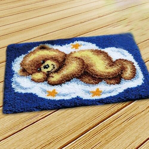 Cartoon Bear Latch Hook DIY Segment Embroidery Material Handcraft Latch Hook Rug Kits Carpet Embroidery Supplies doe het zelf