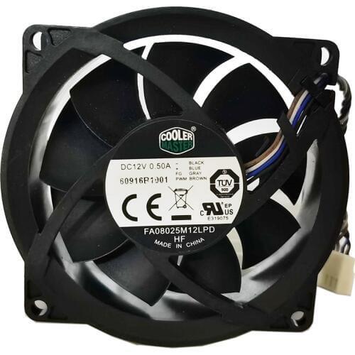 NEW For CoolerMaster FA08025M12LPD 12V 0.50A 804057-001 80*80*25mm Cooling Fan 4pin Cooling Fan Processor Cooler Heatsink Fan