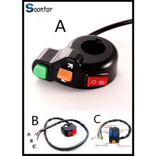 Switch Horn Turn Signals On/Off Light 12V Motorbike niversal Motorcycle for HONDA CB919 CBR 600 F2 F3 F4 F4i CBR900RR NC700 S