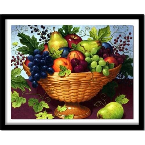 Full square diamond 5D DIY diamond embroidery still life of fruit diamond painting Cross Stitch Rhinestone home decor CX