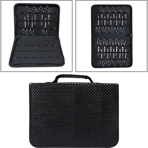 Durable PU Leather Salon Hair Styling Cutting Scissors Shears Case Pouch Hair Scissors Holder Organizer Hair Combs Clips Storage