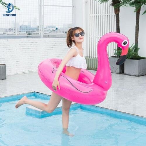 Rose Red Flamingo Pool Floats buoy For Child/Adult Inflatable Swimming Ring Watersports Toys Accessories Dropshipping