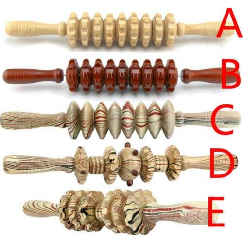 HANRIVER Gym Sports Full Body Muscle Massager Wood Roller Stick Trigger Point Recovery Tool Deep Relax Gear Massage Stick