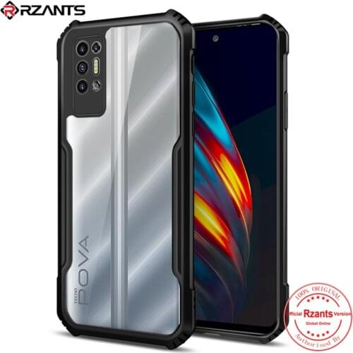 Rzants For Tecno Pova 2 Case Hard [Blade] Shockproof Slim Crystal Clear Cover funda Casing