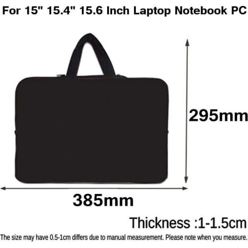 Laptop Handle Bag Black Neoprene Protective Case Funda Portatil Neoprene 15.6/ 15/ 15.4 Inch Computer Notebook Sleeve Cover Skin