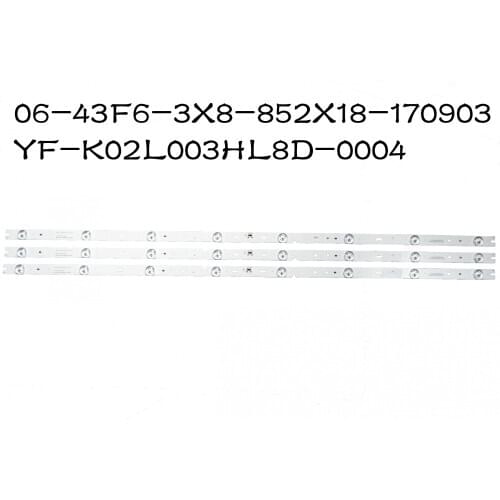 LED Backlight strip for 43" TV 43PHAWD F43S1 ND43S3000 H Smart 06-43F6-3X8-852X18-170903 YF-K02L003HL8D-0004 HK430WLEDM-JH02H