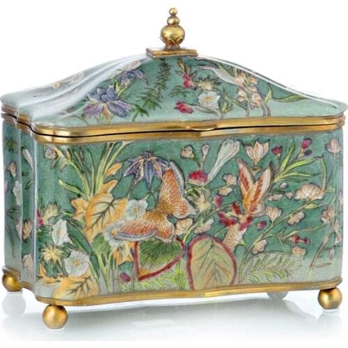 Zq American Style Furnishings Ornament Living Room Retro Decorative Cover Box European Storage Box Decoration