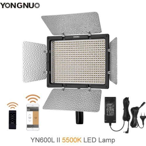YONGNUO YN600L II 5500K YN600 II 600 Pro LED Video Studio Light For Canon Nikon Cameras Camcorders + Remote Controller