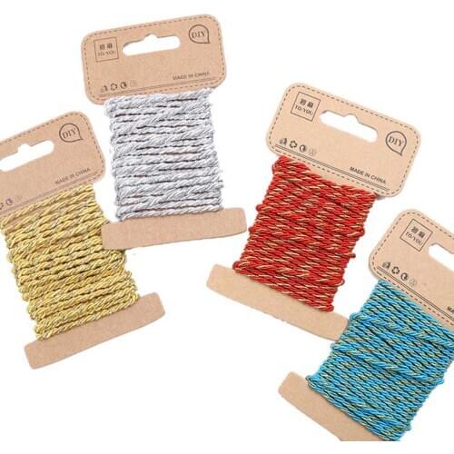 3 Meters Gold Packing Rope Ornaments String Cords For Home Decor Handmade Gift Packing Craft Projects DIY Handmade Rope Bangles