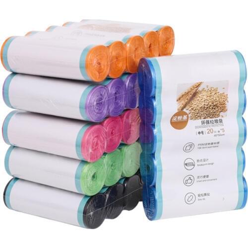 100pcs Biodegradable Household Garbage Bags Classified Disposable Toilet Cleaning Kitchen Trash Bags Thicker Plastic Bags Break