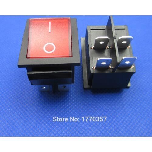 2 pcs brand new latching rocker switch power switch ON-OFF I/O 4 pins with light 16A 250VAC 125VAC red yellow green black boat