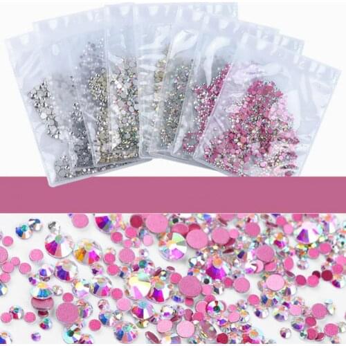 70% Hot Sale 1440Pcs Glitter DIY 3D Flat Nail Art Rhinestone Sequins Decoration Manicure Tips