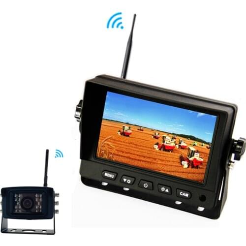 5 Inch 1 Channel 800*480 Wireless Long Range DVR Monitor System With 2.4G Digital Security Rear View Cordless Camera