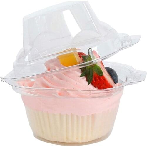 50/Pcs Cupcake Containers plastic Muffin Cupcake Cupcakes Holder with Liners Baking Cup Case Birthday Party Decor Supplies