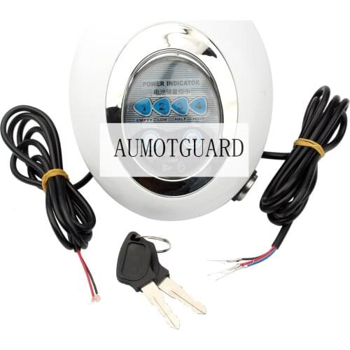 5in 24V LED Headlight For Electric Bike Scooter Front Light Horn Lock Bicycle