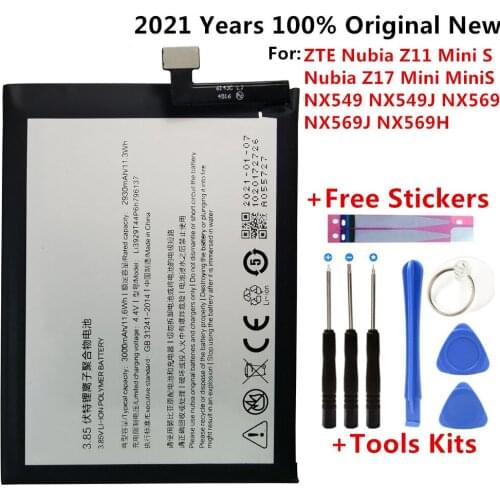 100% Original Li3929T44P6h796137 Battery For ZTE Nubia Z11miniS Z11 miniS NX549J Z17mini Z17 mini NX569H NX569J Battery 3000mAh