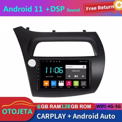 For Honda Civic Hatchback 2006 - 2011 Car Radio Stereo GPS Navigator Autoradio 2Din Android 11 Bluetooth Multimedia Player