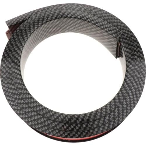 Car Arch Wheel Eyebrow Strip Protector Trim Black Carbon Fiber