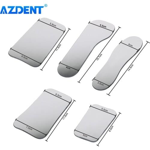 AZDENT 5pcs/Box Dental Photography Mirror Double-Sided Glass Reflector
