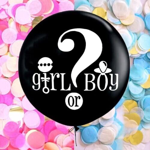Baby Shower Balloon Boy Girl Babyshower Gender Reveal Disposable Tableware Baby Boy or Girl Birthday Party Decors Kids