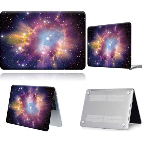Star With Pink Gold Nebula Pattern PVC Laptop Case For Apple Macbook 12/Air 11 13 A2337/Pro 13(A2251 A2289) 15 16/Pro 13 A2338