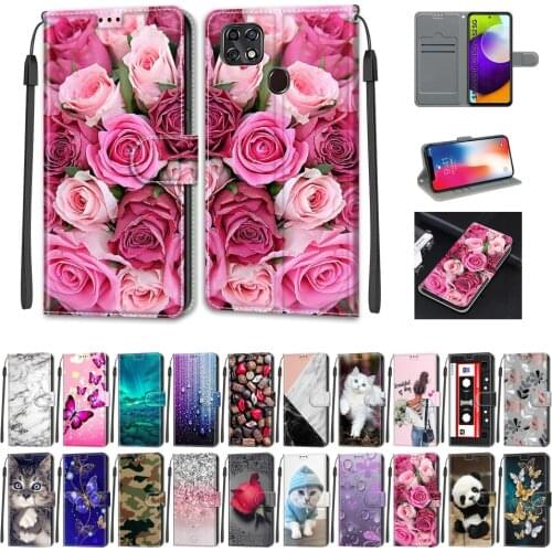 Flip PU Leather Case for ZTE Blade 20 Smart A5 2020 A3 2019 L8 Phone Fundas Cute Painted Pattern Card Holder Stand Protect Cover