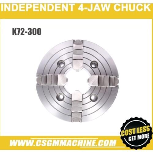 K72-300 4 jaw chuck/300MM manual lathe chuck/4-Jaw Independent Chuck