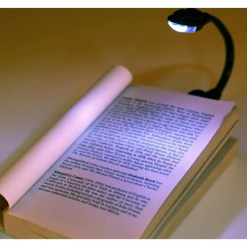 Kebedemm Mini Flexible Clip-On Bright Laptop Book Light White LED Book Reading Light Lamp