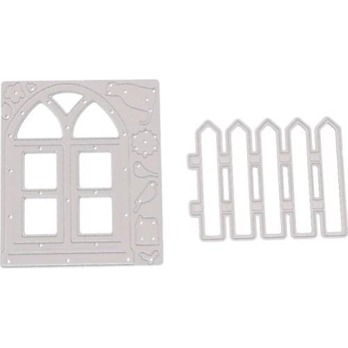 Window Fence Metal 2021 New Metal Cutting Dies Stencils for DIY Scrapbooking Album Decorative Embossing Paper