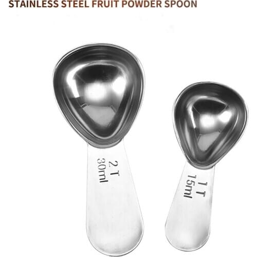Milk Powder Measuring Spoon Stainless Steel Coffee Sugar Flour Tablespoon Measuring Dry Liquid Ingredients Scoop 15ML/30ML