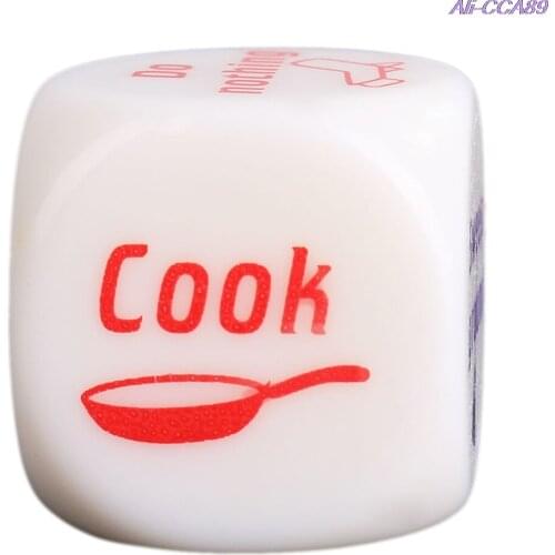Novelty Dice Game Toy 1pc Cute Familiy Housework Dice Division of Housework Dice Funny Couples Families Game Dice Fun
