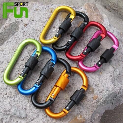 STARFUN Outdoor Camping Climbing Hiking D-ring Snap Clip Lock Mountaineering Hook Carabiner Backpack Hanging Buckle Equipment