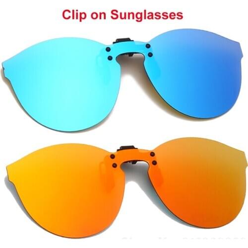 Polarized Clip On Sunglasses Men Women Anti-glare Fishing Driving Sun Glasses Yellow Night Vision Goggles Mirror UV400