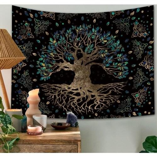 Hot familytapestry art wall hanging cloth living room bedroom background wall decoration cloth wall hanging tye dye tapestry